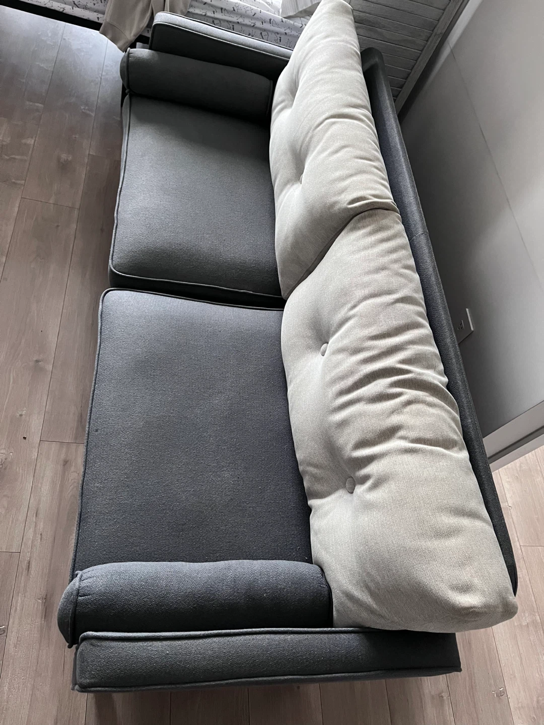 Gray Sofa with Cushions