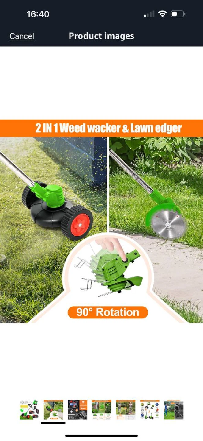 Electric Weed Wacker 21V (with Wheels) - photo 2