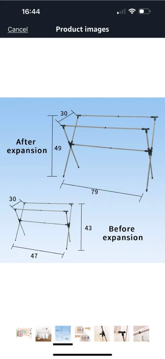 YUBELLES Heavy Drying Rack – Adjustable Laundry Hanger image indicator(3)