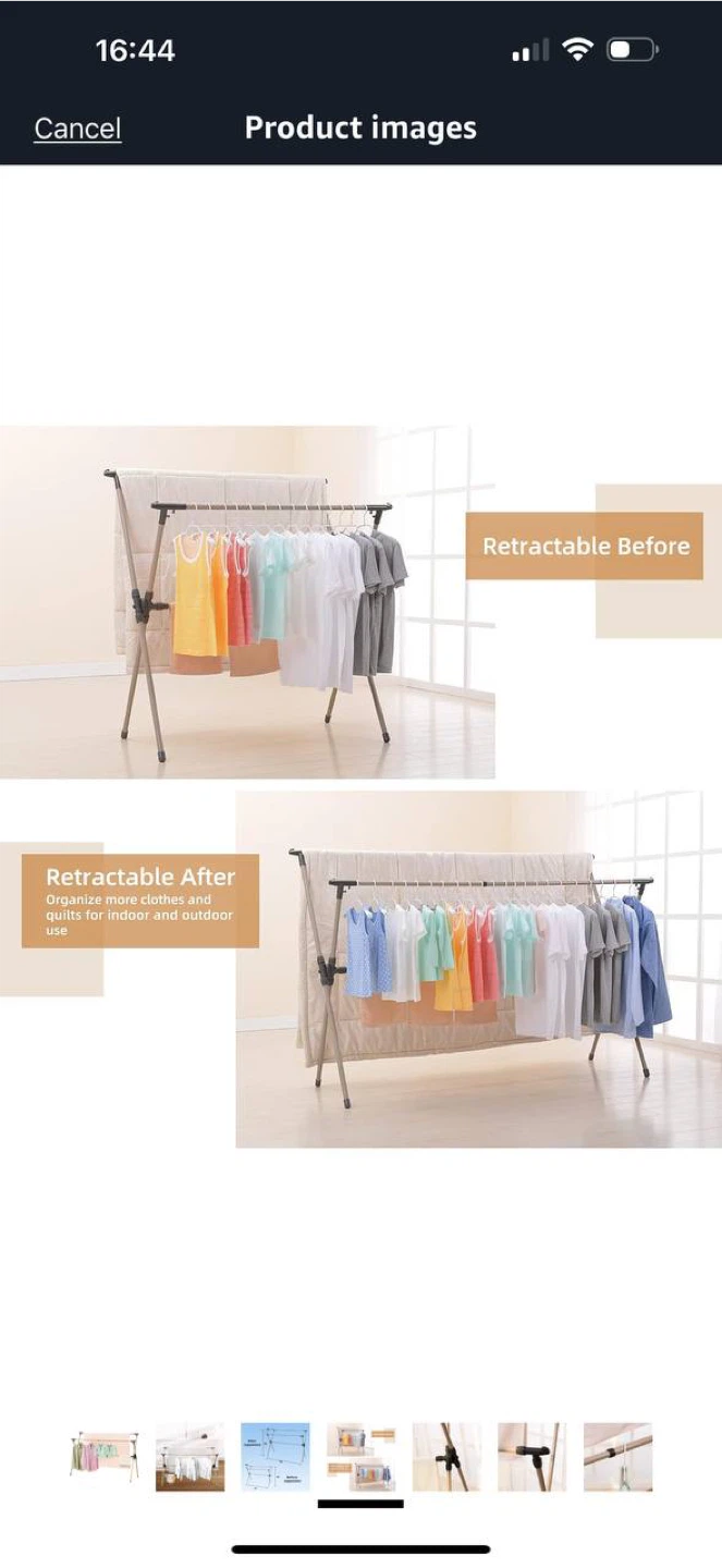 YUBELLES Heavy Drying Rack – Adjustable Laundry Hanger - photo 4