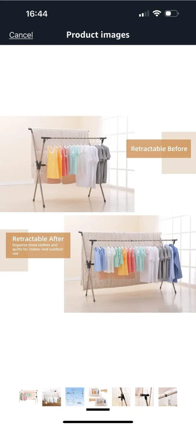 YUBELLES Heavy Drying Rack – Adjustable Laundry Hanger image indicator(4)