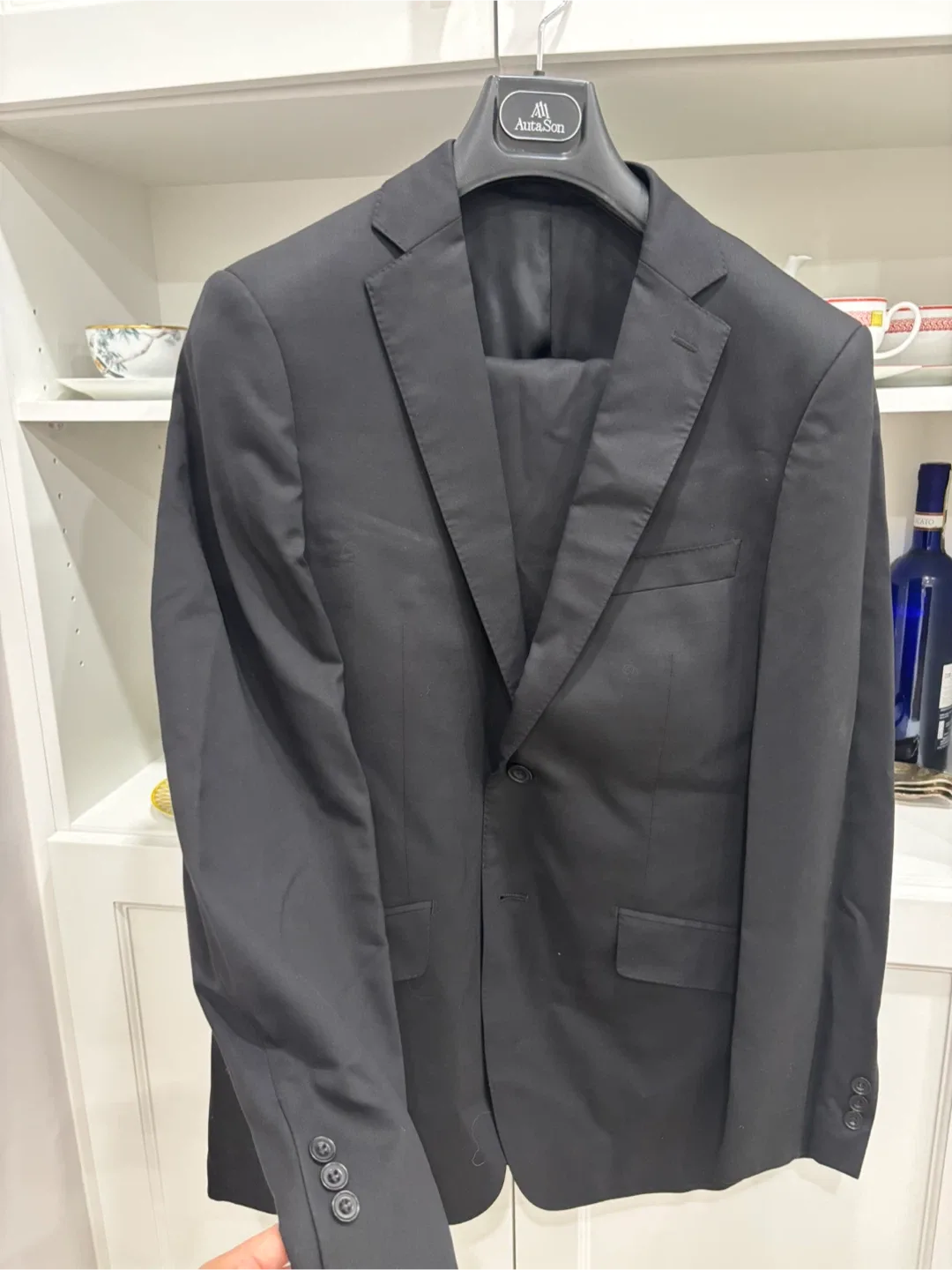 Men Black Suit and pants with dust cover thumbnail