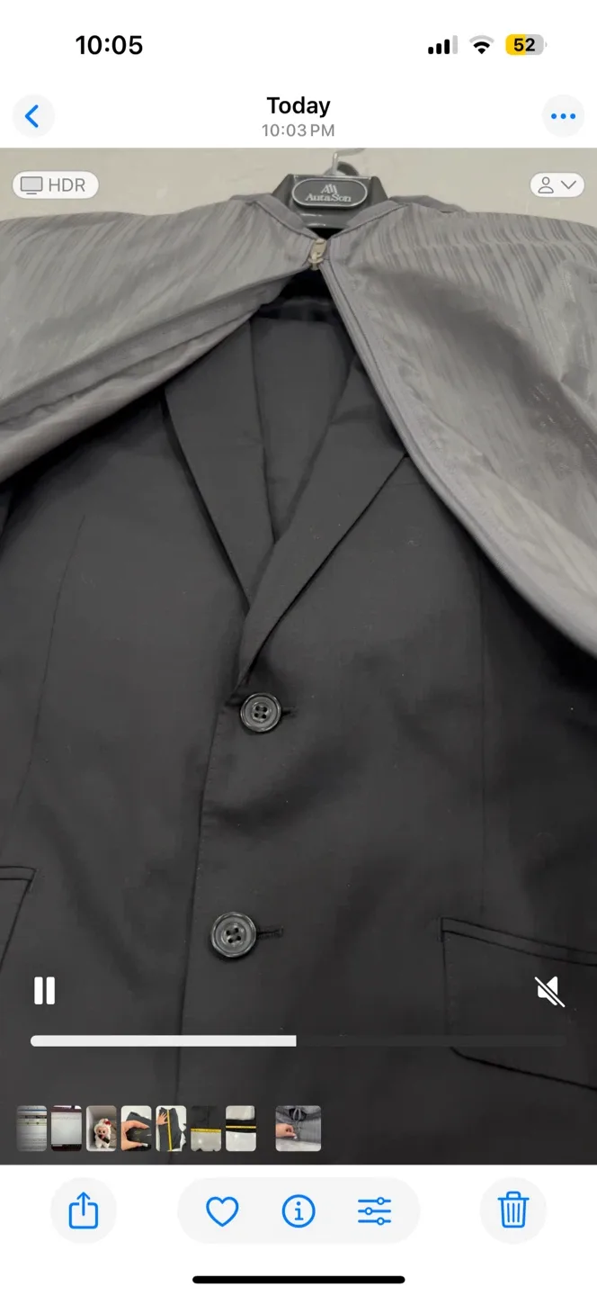 Men Black Suit and pants with dust cover image indicator(2)