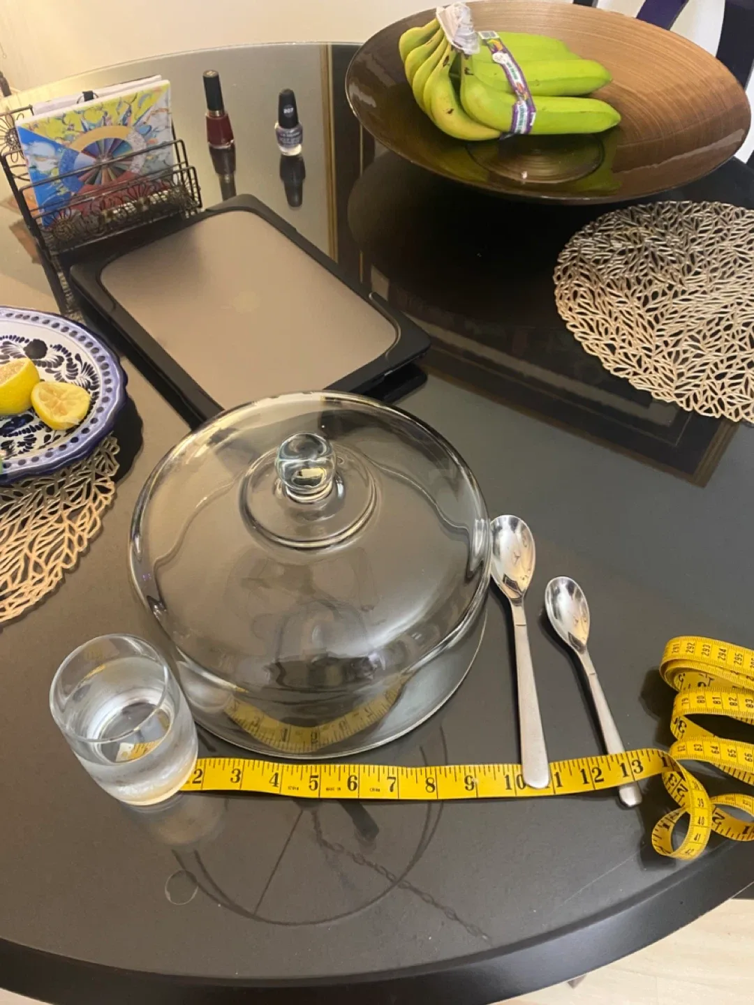 Glass Cake Stand with Dome Lid image indicator(2)