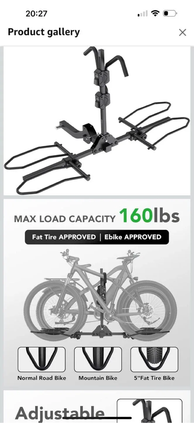 TRAILXPERT 2-Bike Hitch Mount Rack — Fits E-Bikes & Fat image indicator(2)