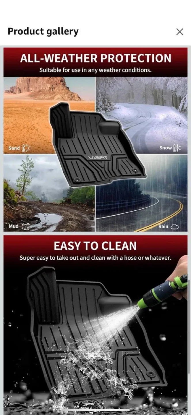 LASFIT Floor Mats for Honda Civic 2022–2025 (with USB Port) image indicator(6)