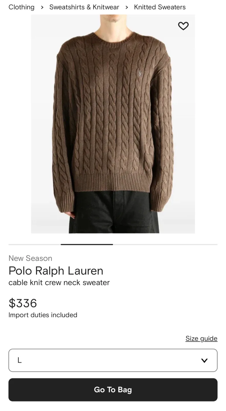 Polo Ralph Lauren Sweater - L (brand new) image indicator(2)