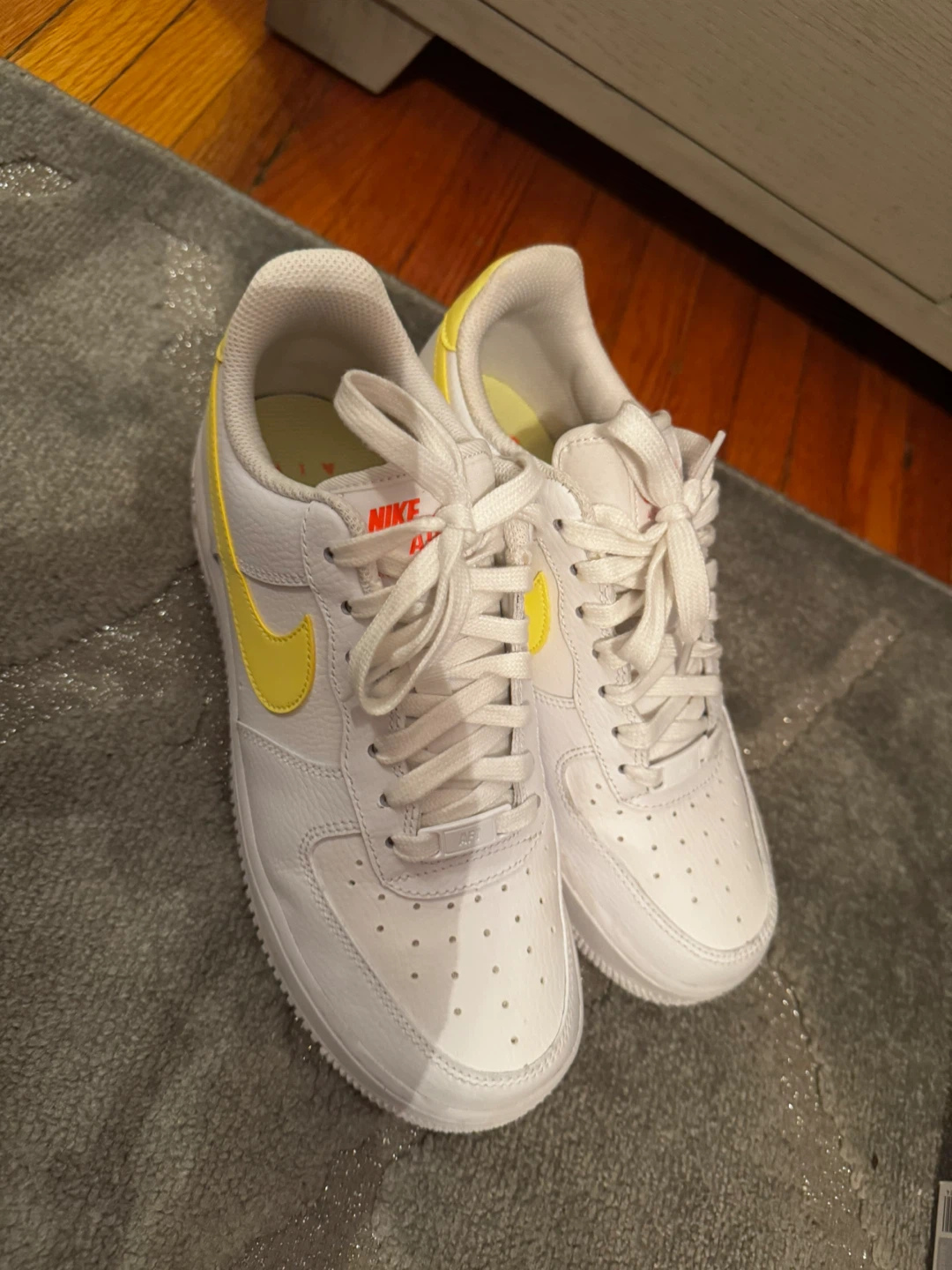 Nike Air Force 1 '07 White/Yellow Sneakers - photo 2