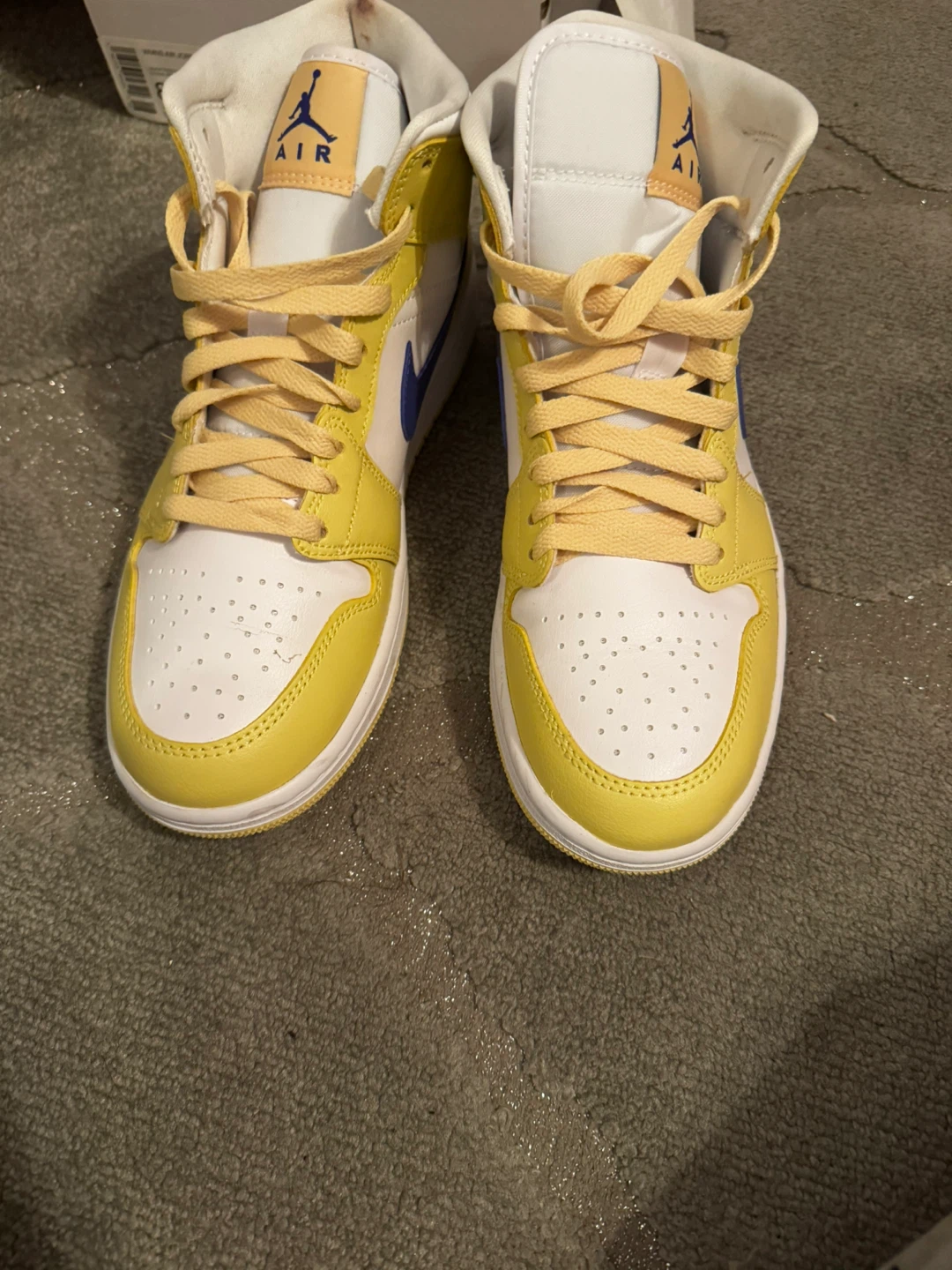 Nike Air Jordan 1 Mid Lemon Yellow/White, US 8 - photo 3