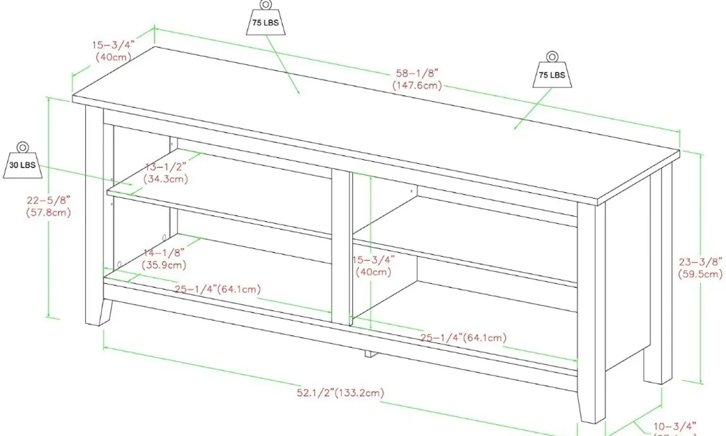 New Charcoal Grey Tiered Top Open Concept TV Stand image indicator(3)