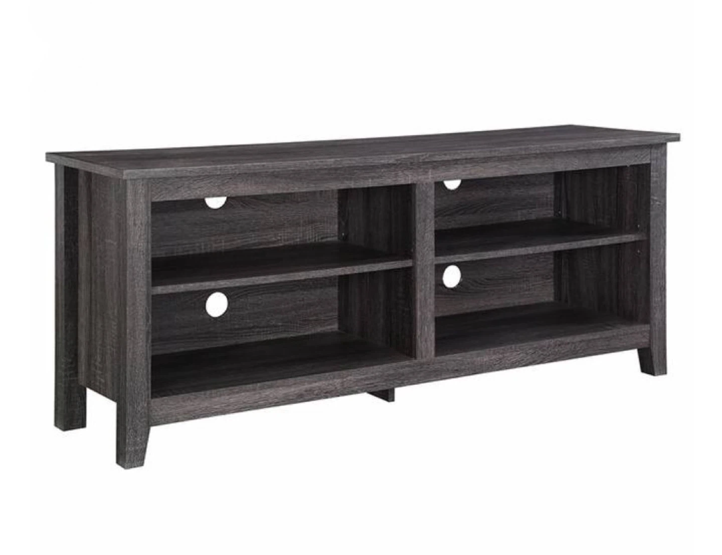 New Charcoal Grey Tiered Top Open Concept TV Stand - photo 4