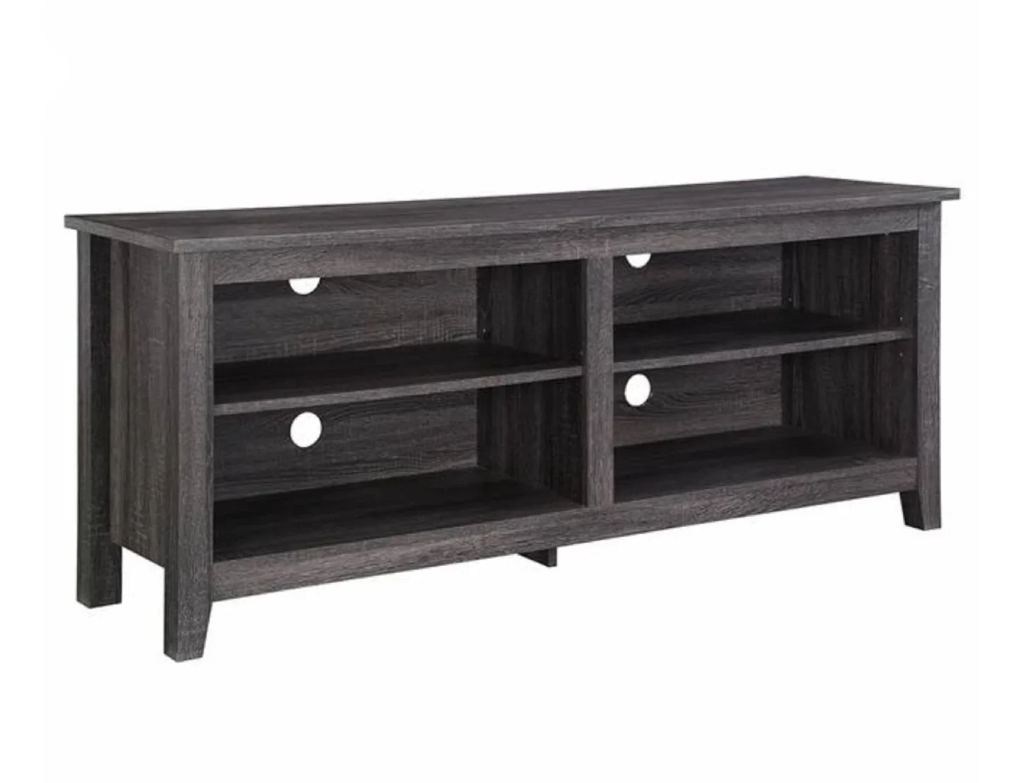 New Charcoal Grey Tiered Top Open Concept TV Stand image indicator(4)