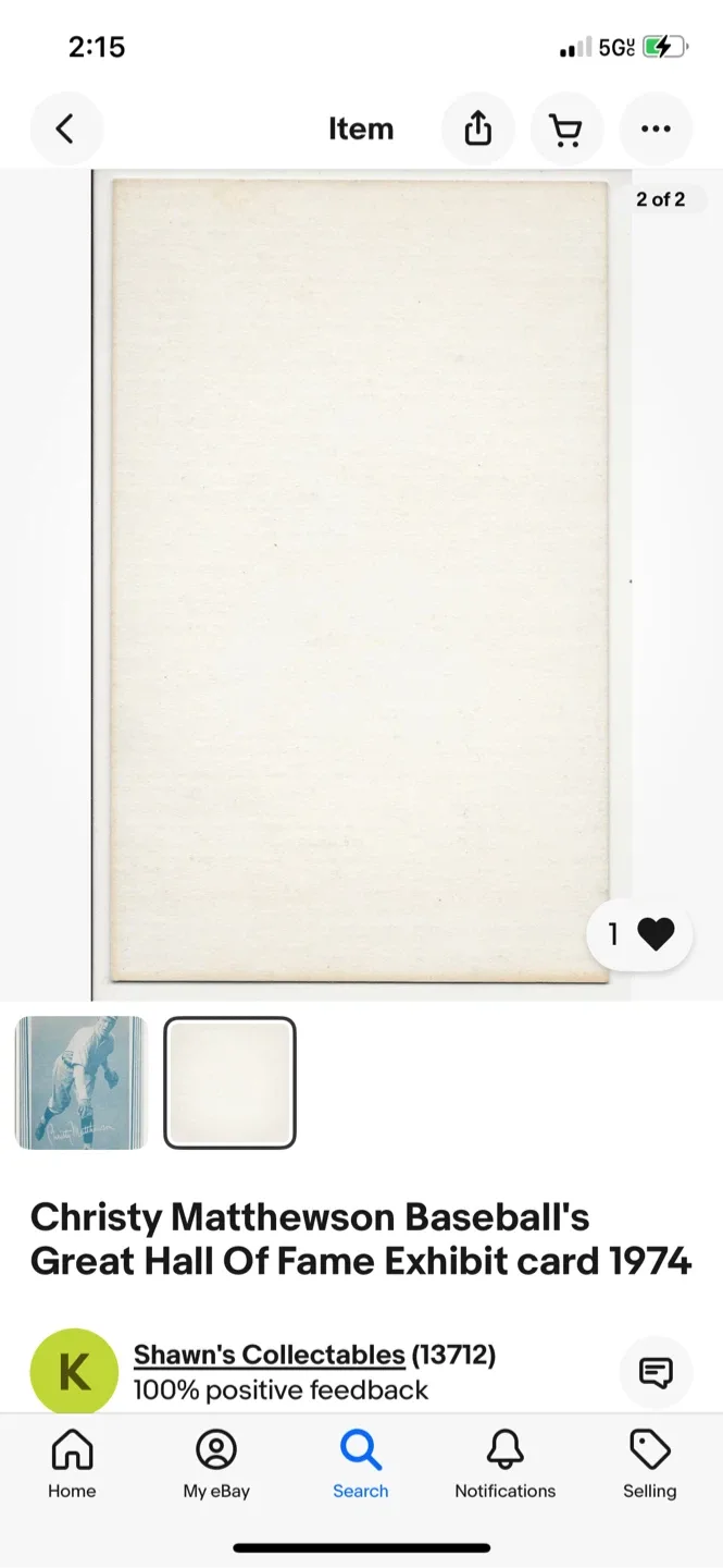 Christy Mathewson Baseball Hall of Fame Exhibit Card 1974 image indicator(3)