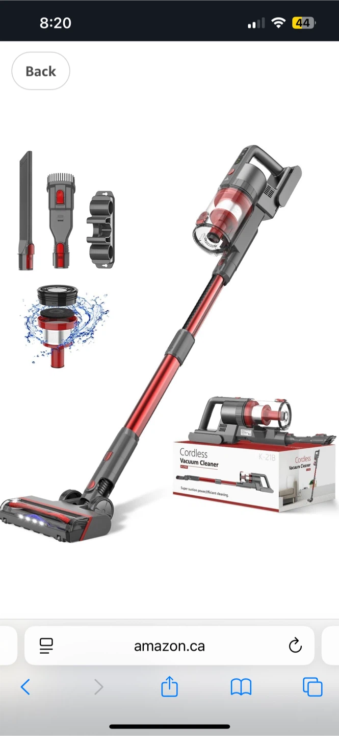 Cordless Stick Vacuum Cleaner K-21B - Like New in Box!