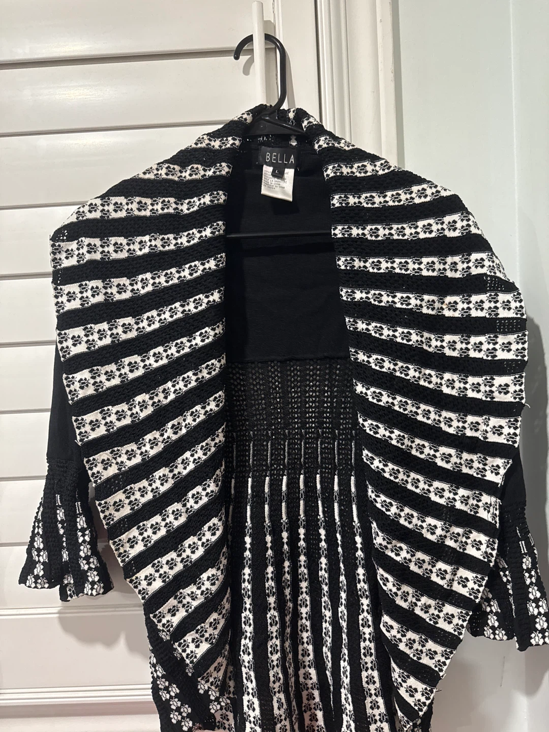 Bella Black & White Cardigan - Size L