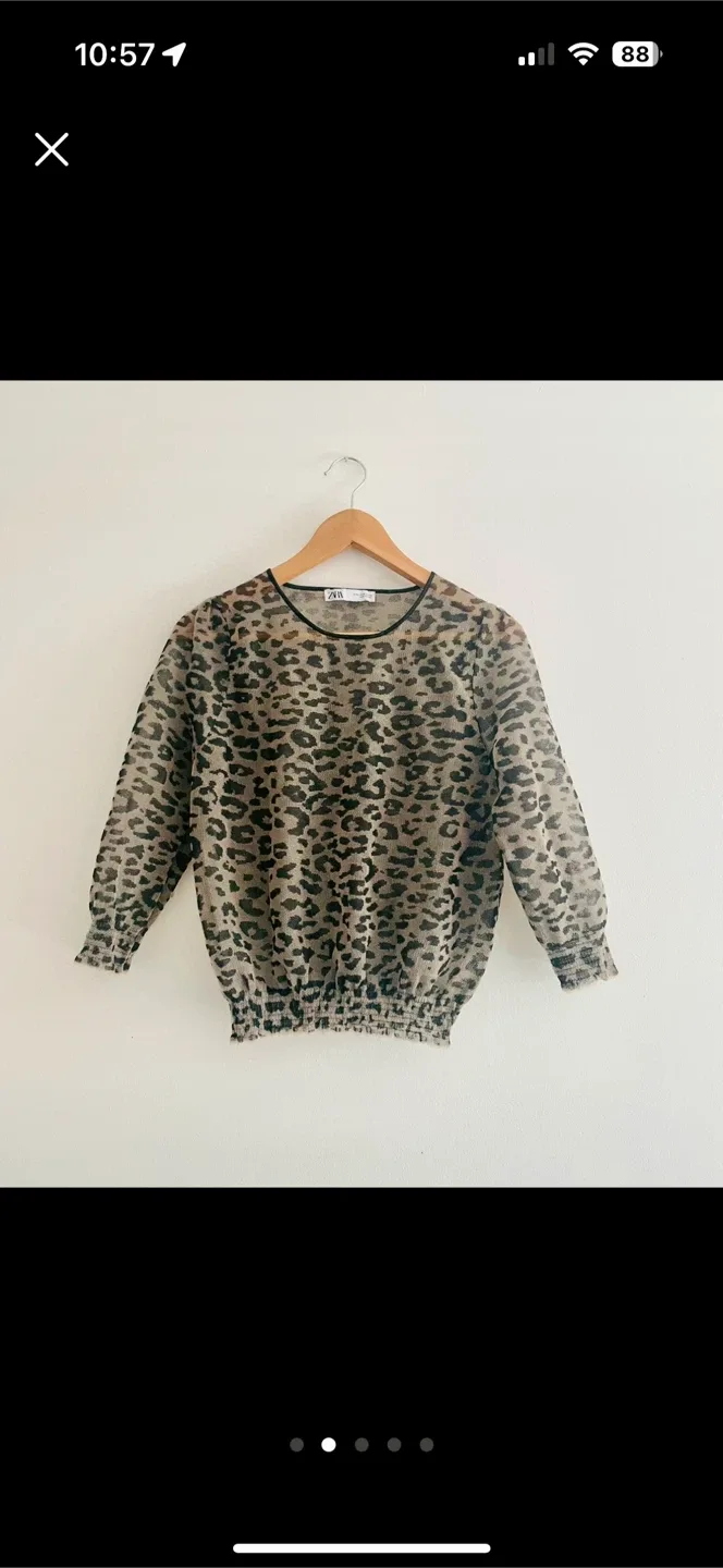 Zara Leopard Print top- Size M image indicator(2)
