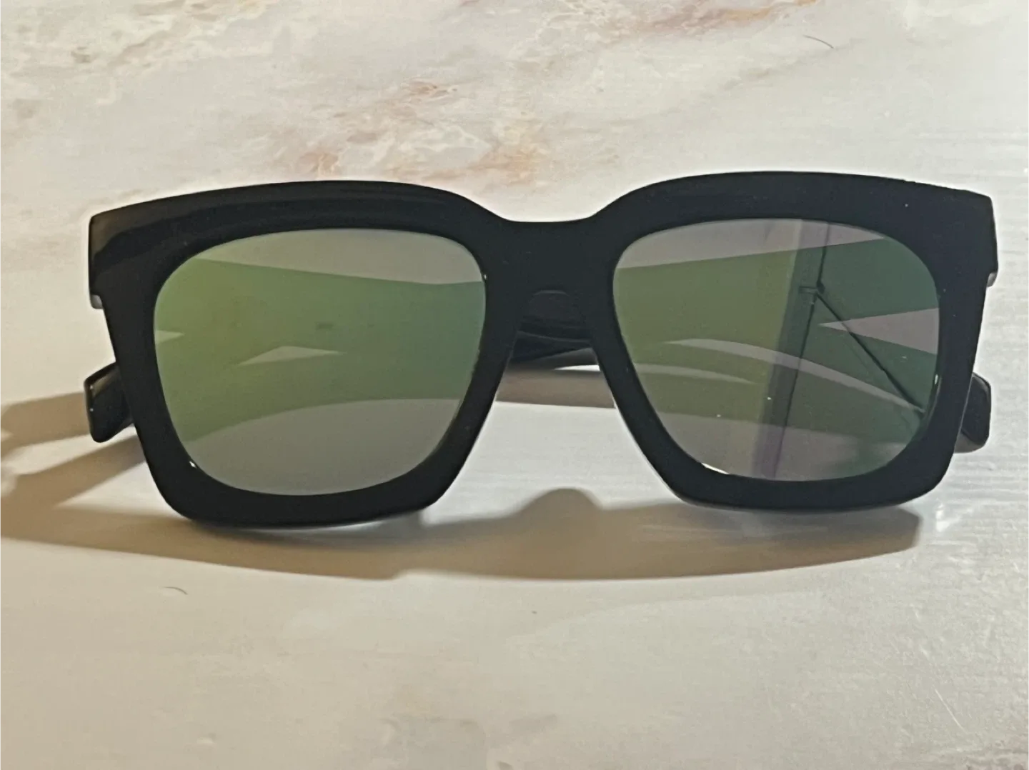 Mirrored Black Framed Sunglasses thumbnail