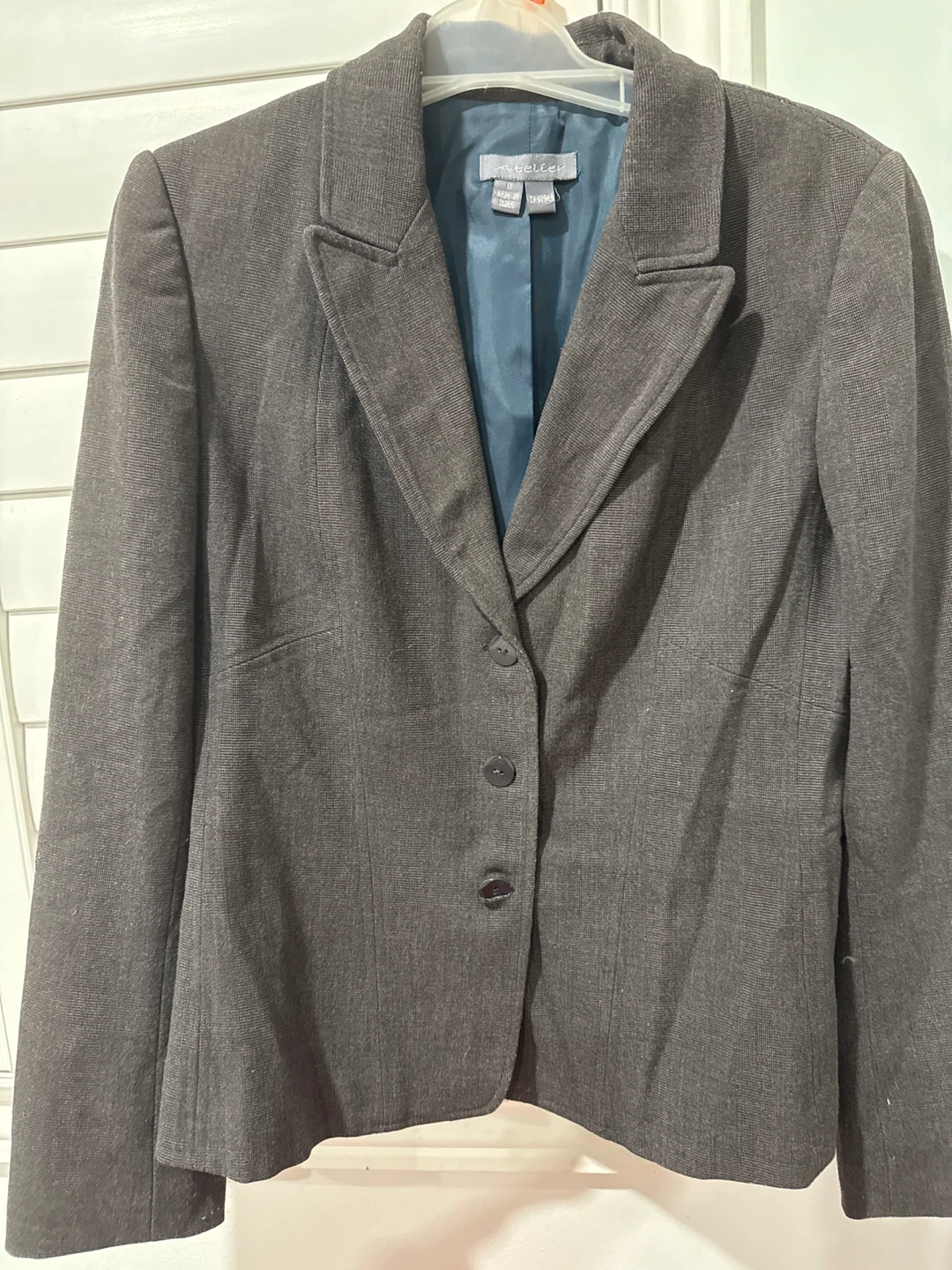 Ann Taylor Grey Blazer and Pants Set