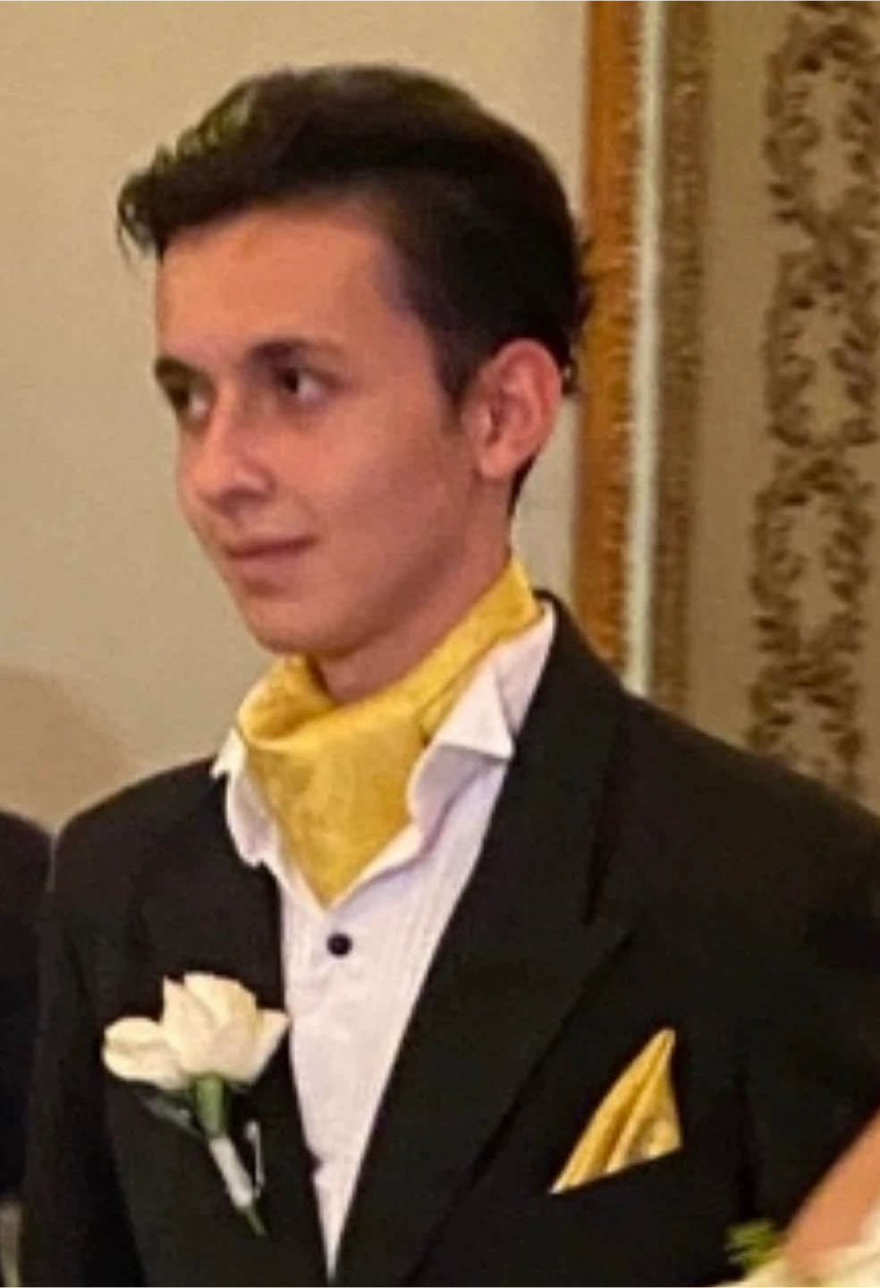 DiBanGu Gold Paisley Ascot Tie, New in Box - photo 3