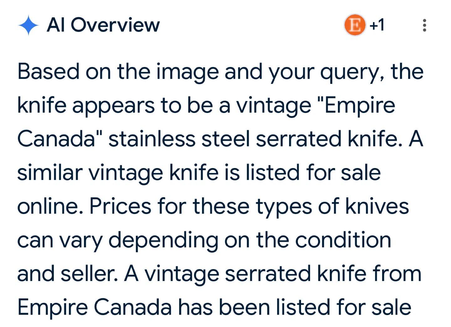 Vintage Empire Canada Serrated Knife - photo 5