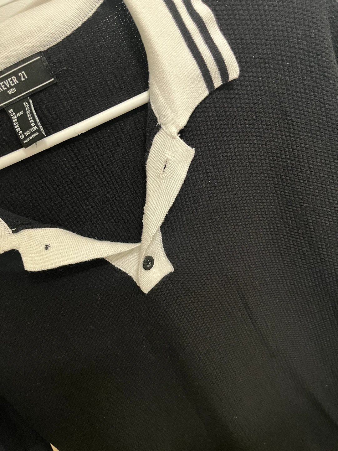 Men’s Forever 21 Men's Polo Shirt - Black & White - photo 2