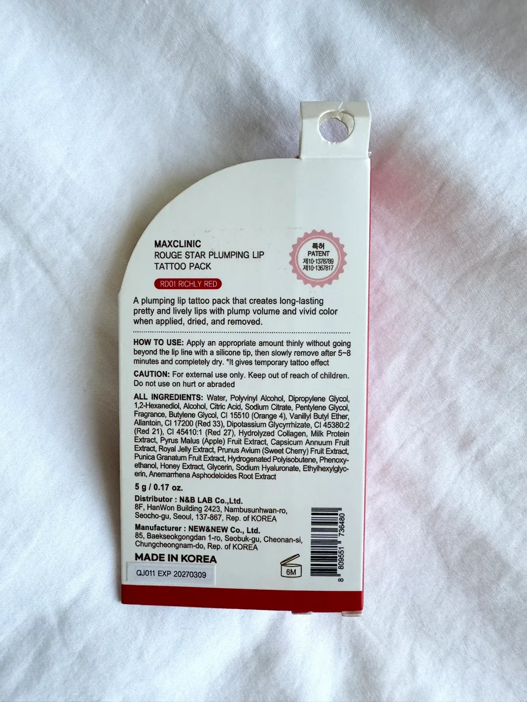 New MAXCLINIC Rouge Star Plumping Lip Tattoo Pack - Richly Red image indicator(2)