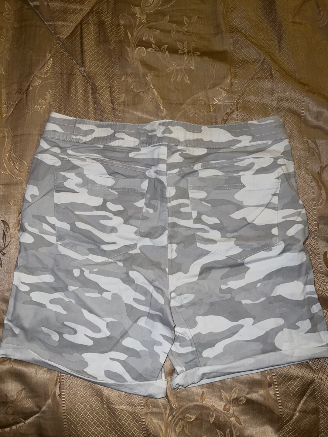 SIZE 16 Gray and White Camo Shorts - photo 2