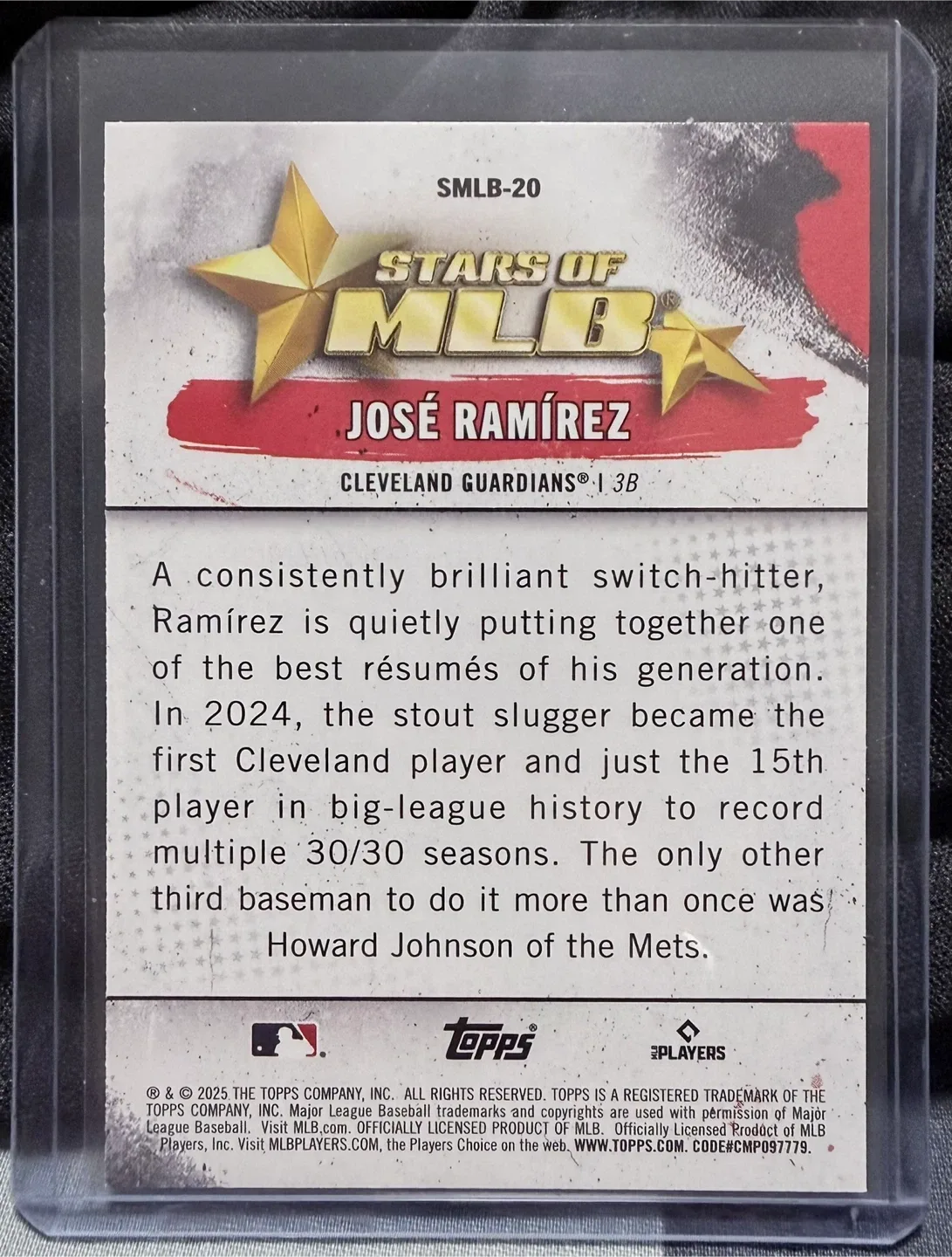 2025 Topps José Ramírez Baseball Card image indicator(2)