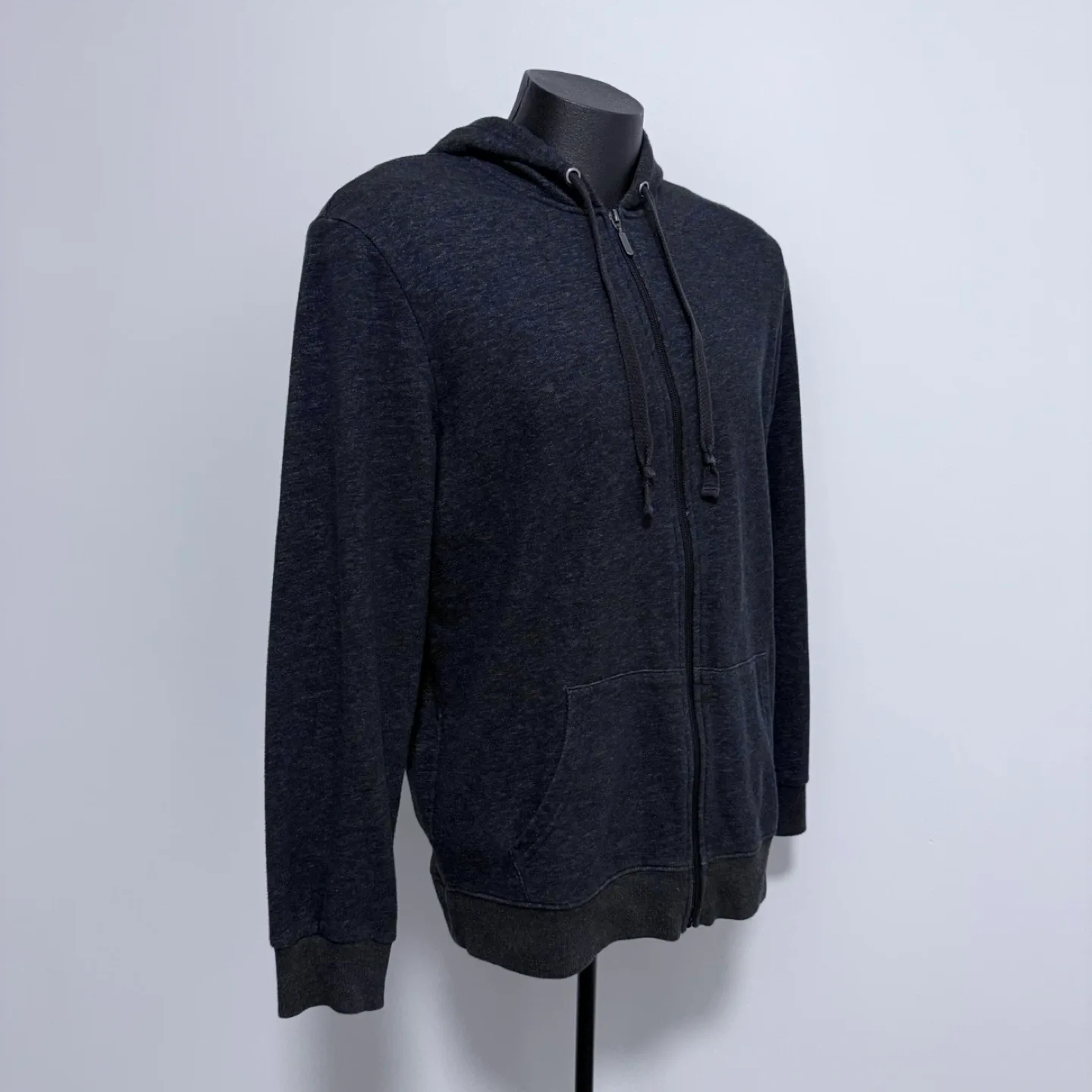 Men’s charcoal grey zip up hoodie (size Large) image indicator(2)