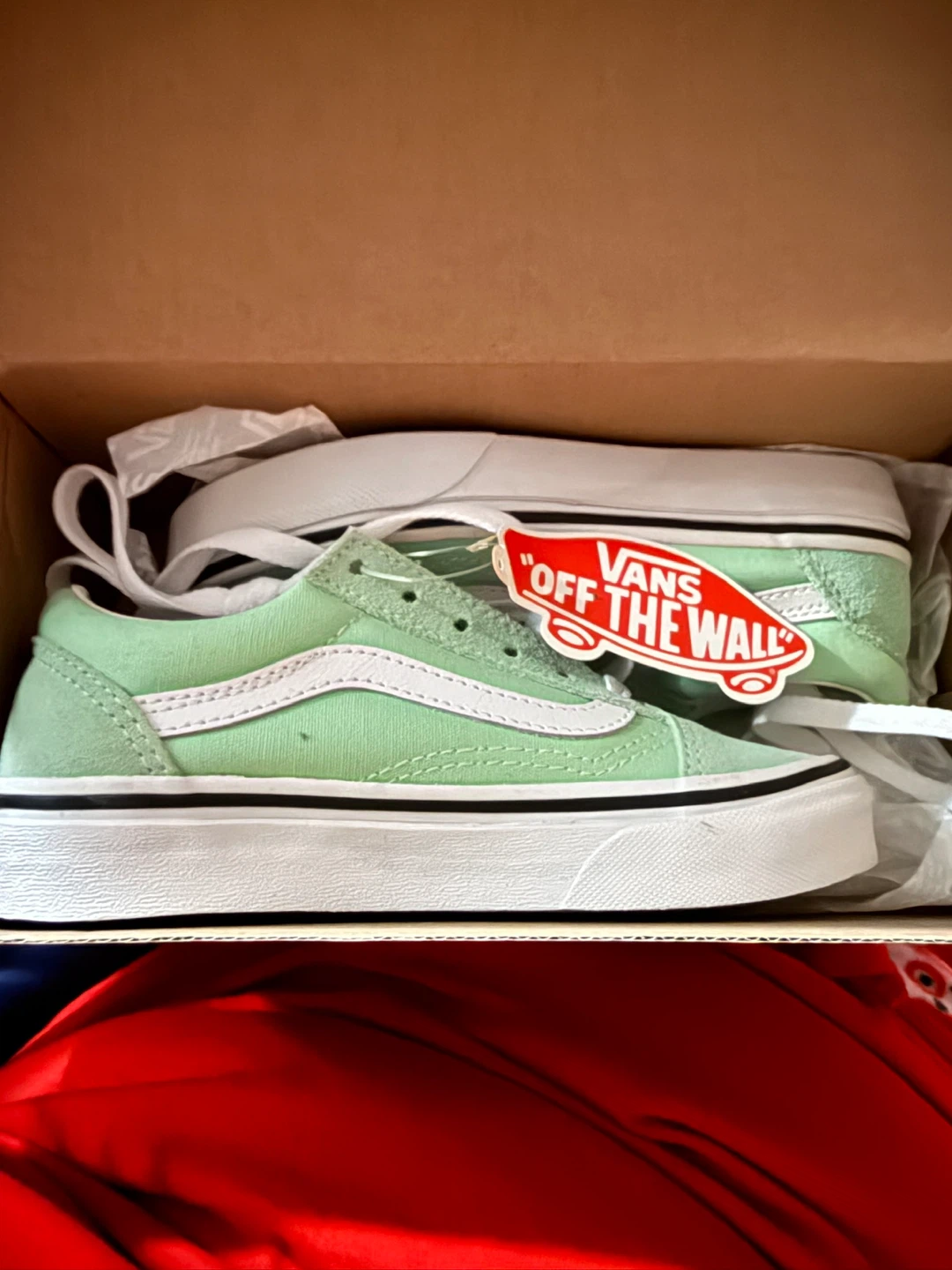 Vans Old Skool Green Ash/True White - Size 13.5K (Kids) - photo 2