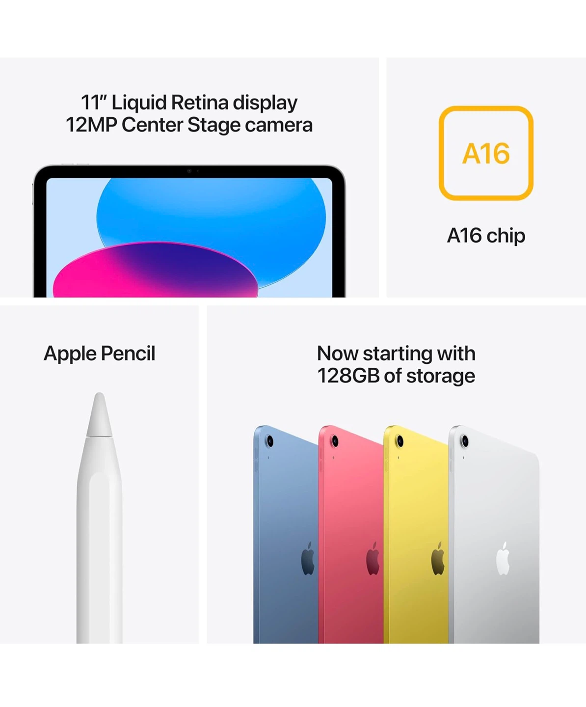 New Apple iPad (A16) Wi-Fi 128GB Silver