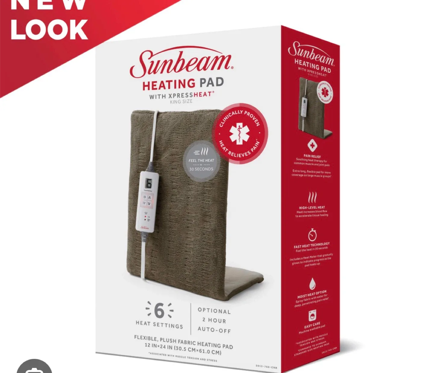 Sunbeam Heating Pad with XpressHeat King Size thumbnail