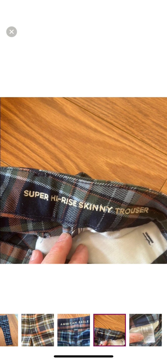 American Eagle Plaid Skinny Trousers - Size 8 - photo 3