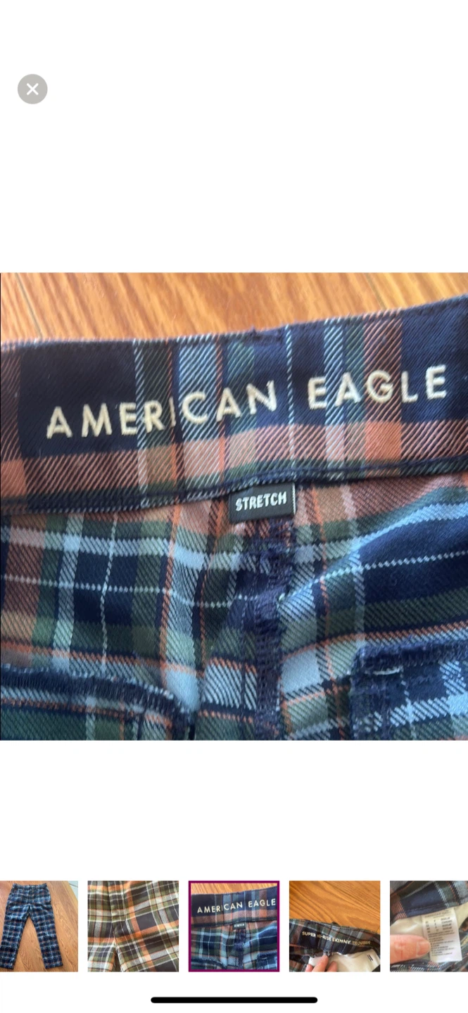 American Eagle Plaid Skinny Trousers - Size 8 - photo 2