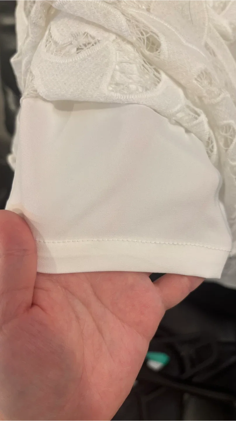 Bardot White Lace Dress - Size M image indicator(5)