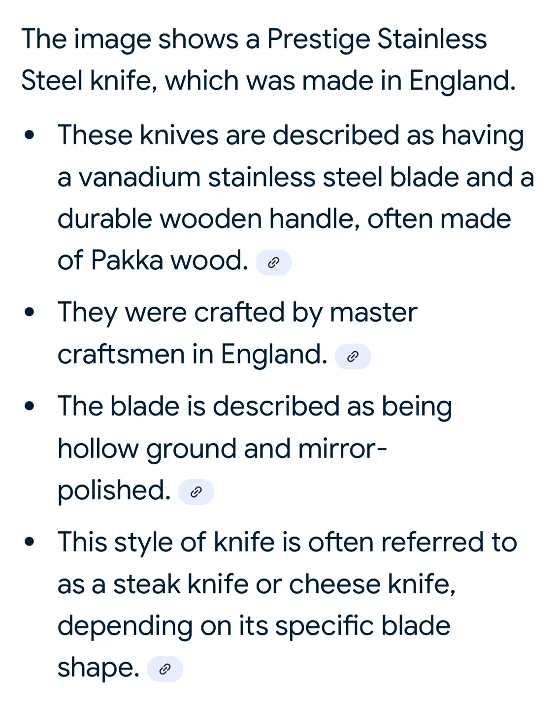 Prestige Stainless Steel England Knife image indicator(5)
