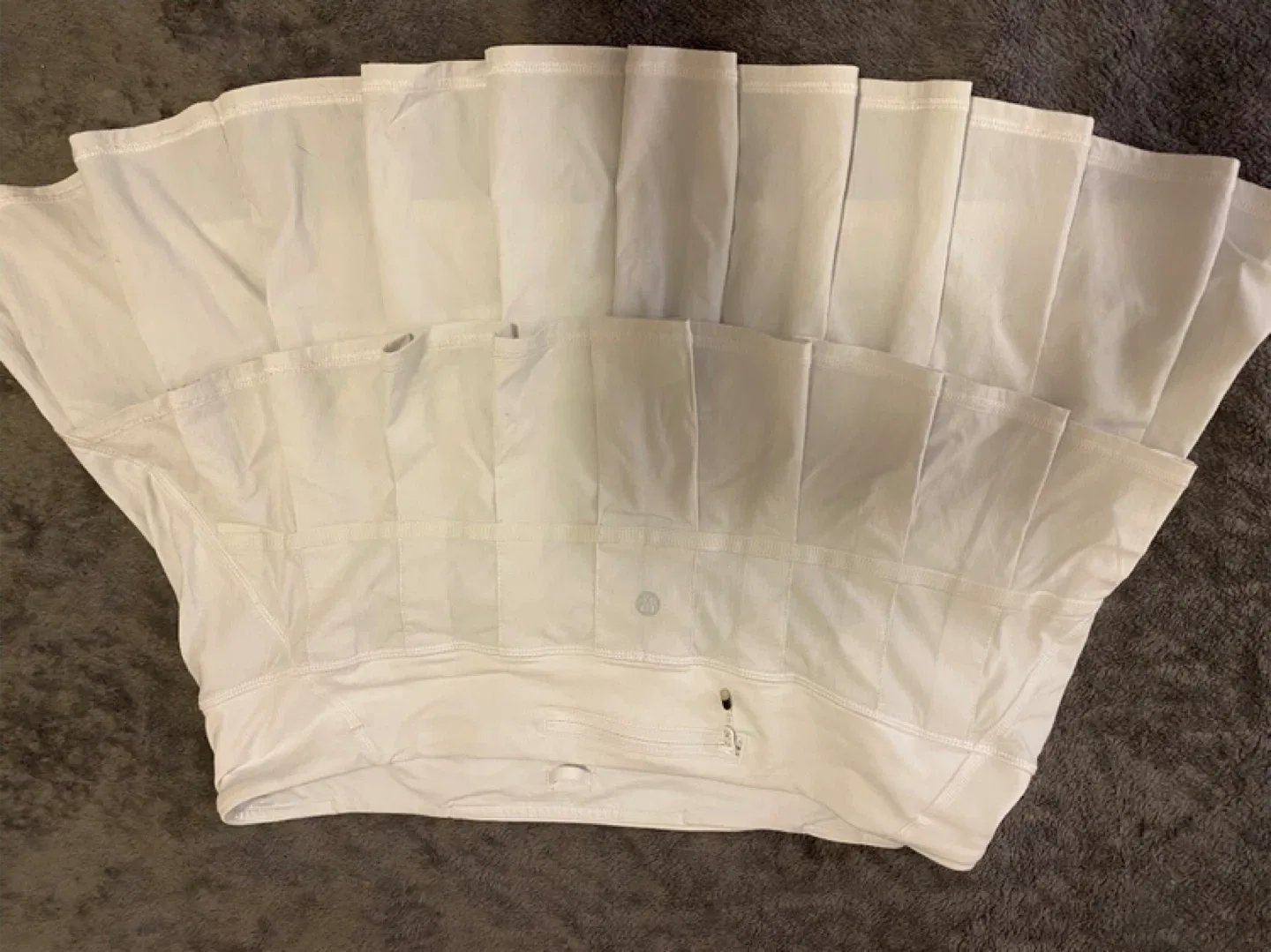 Lululemon White Pace Rival Skirt Size 12 image indicator(2)