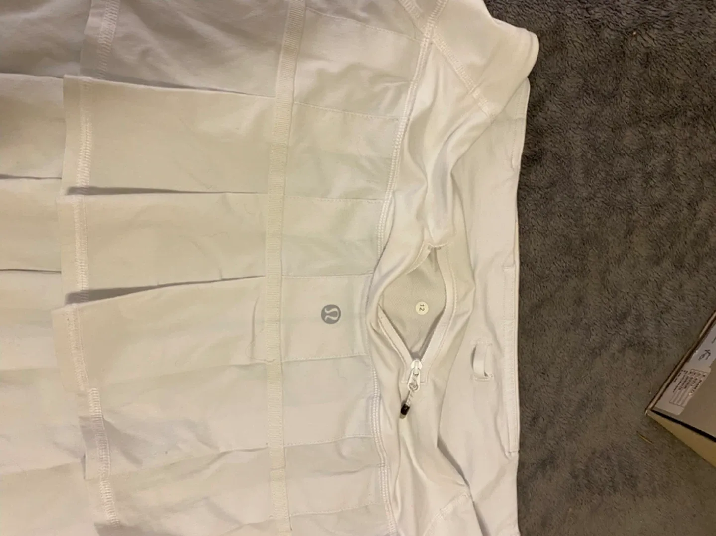 Lululemon White Pace Rival Skirt Size 12 image indicator(3)