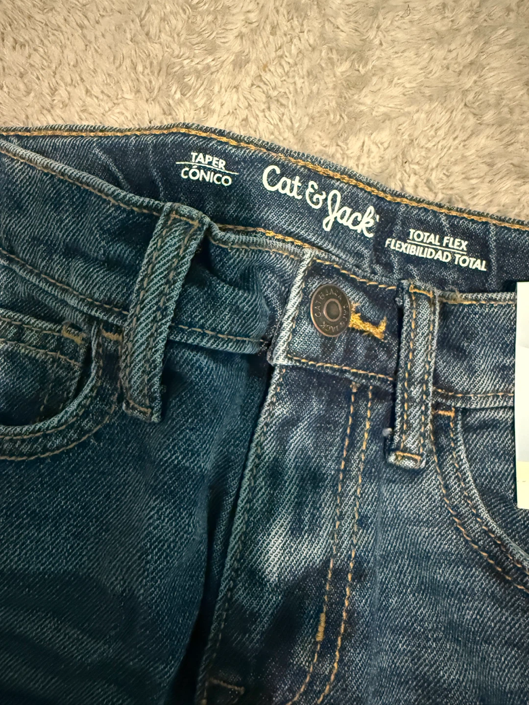 Cat & Jack Kids' Tapered Jeans - Size 7 - photo 2