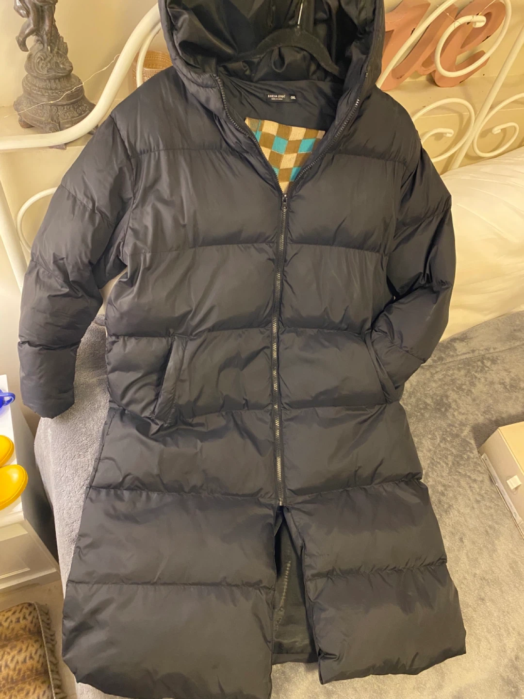 SHEIN Black Puffer Coat