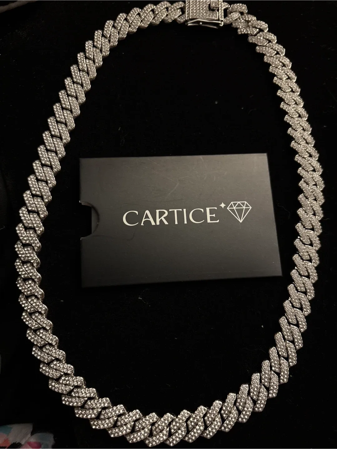 Cartice 14MM VVS 18K Gold SS Iced Out Cuban Chain image indicator(8)