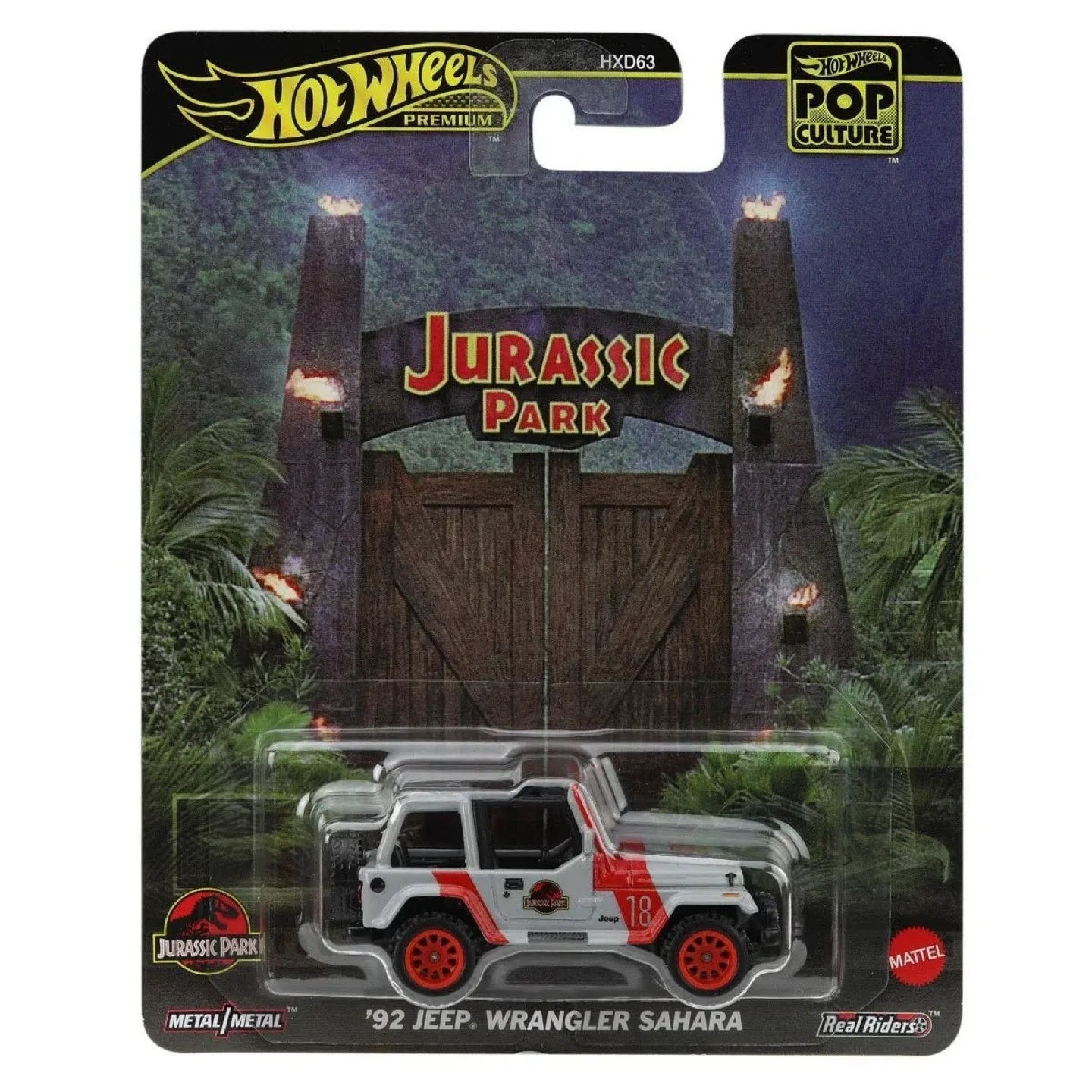 Hot Wheels Premium Jurassic Park '92 Jeep Wrangler Sahara