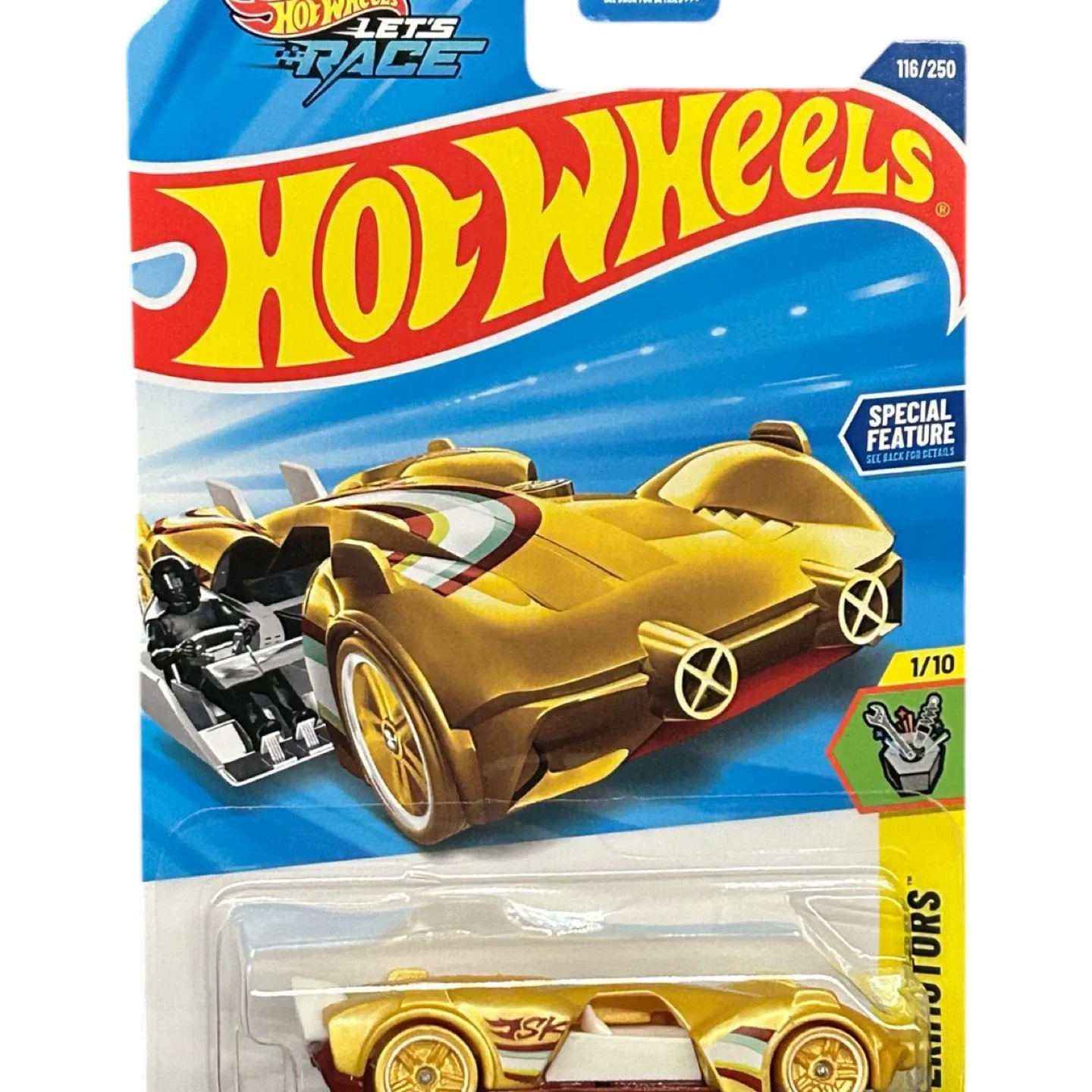 Hot Wheels Let's Race Gold Car