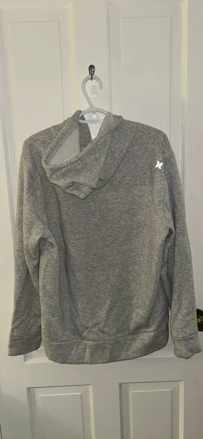 Hurley Grey Zip-Up Hoodie - Size M image indicator(2)