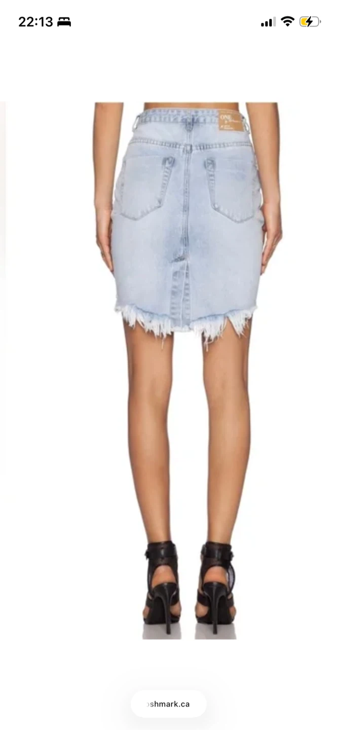 Aritzia One by One Teaspoon Denim Skirt 2020 - photo 3