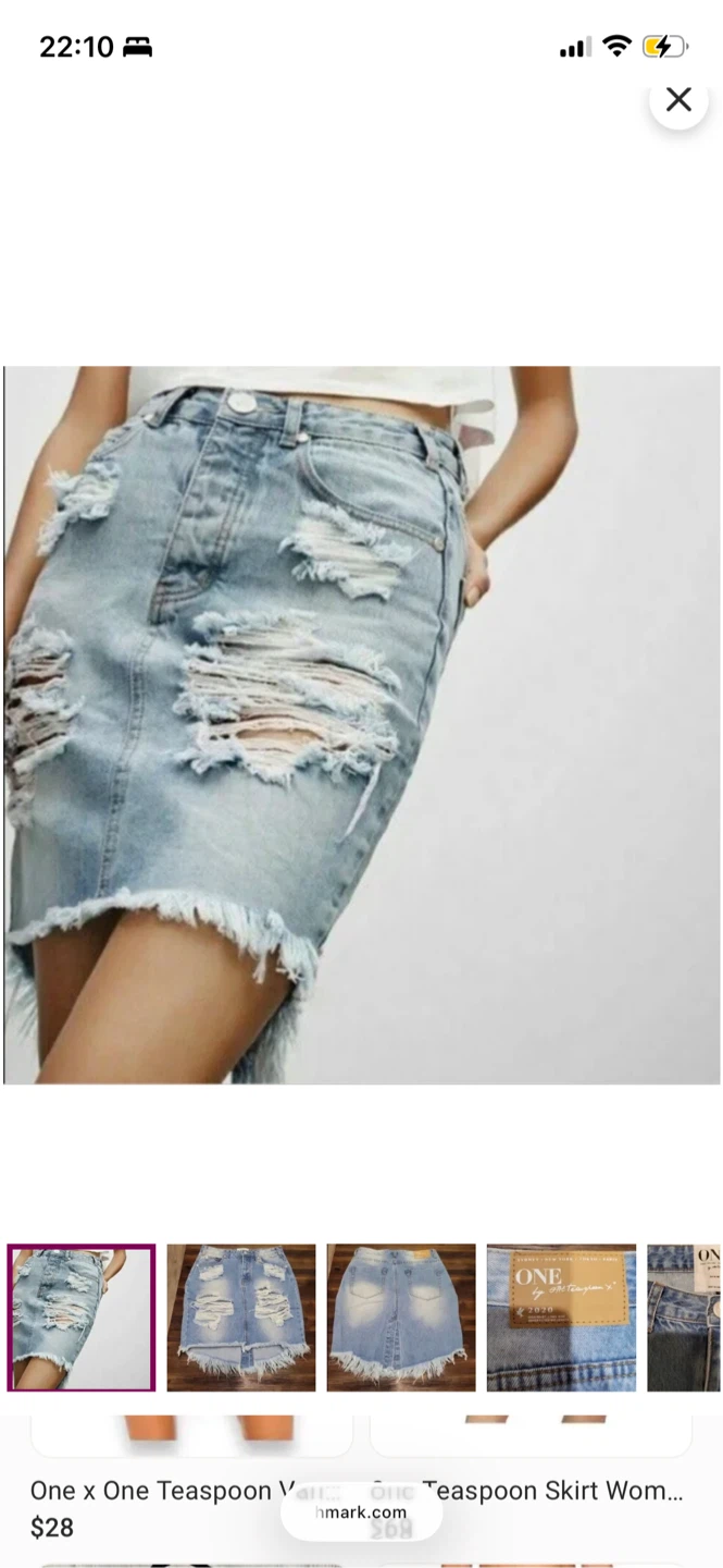 Aritzia One by One Teaspoon Denim Skirt 2020