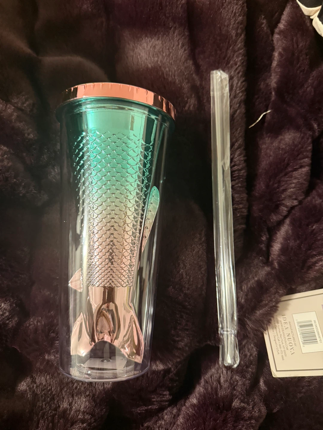 Beachcombers 12 oz Multicolor Mermaid Tail Tumbler