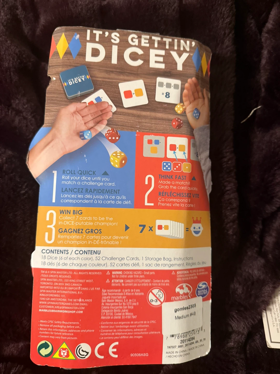It's Gettin' Dicey Game - Marbles Brain Workshop - photo 2
