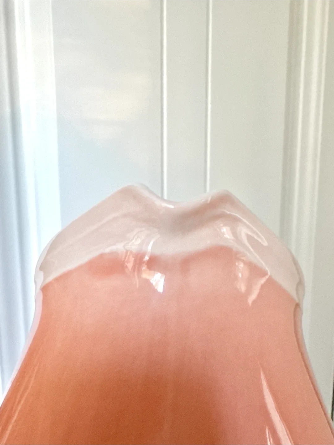 1998 Peach Ceramic Pitcher Vintage image indicator(5)