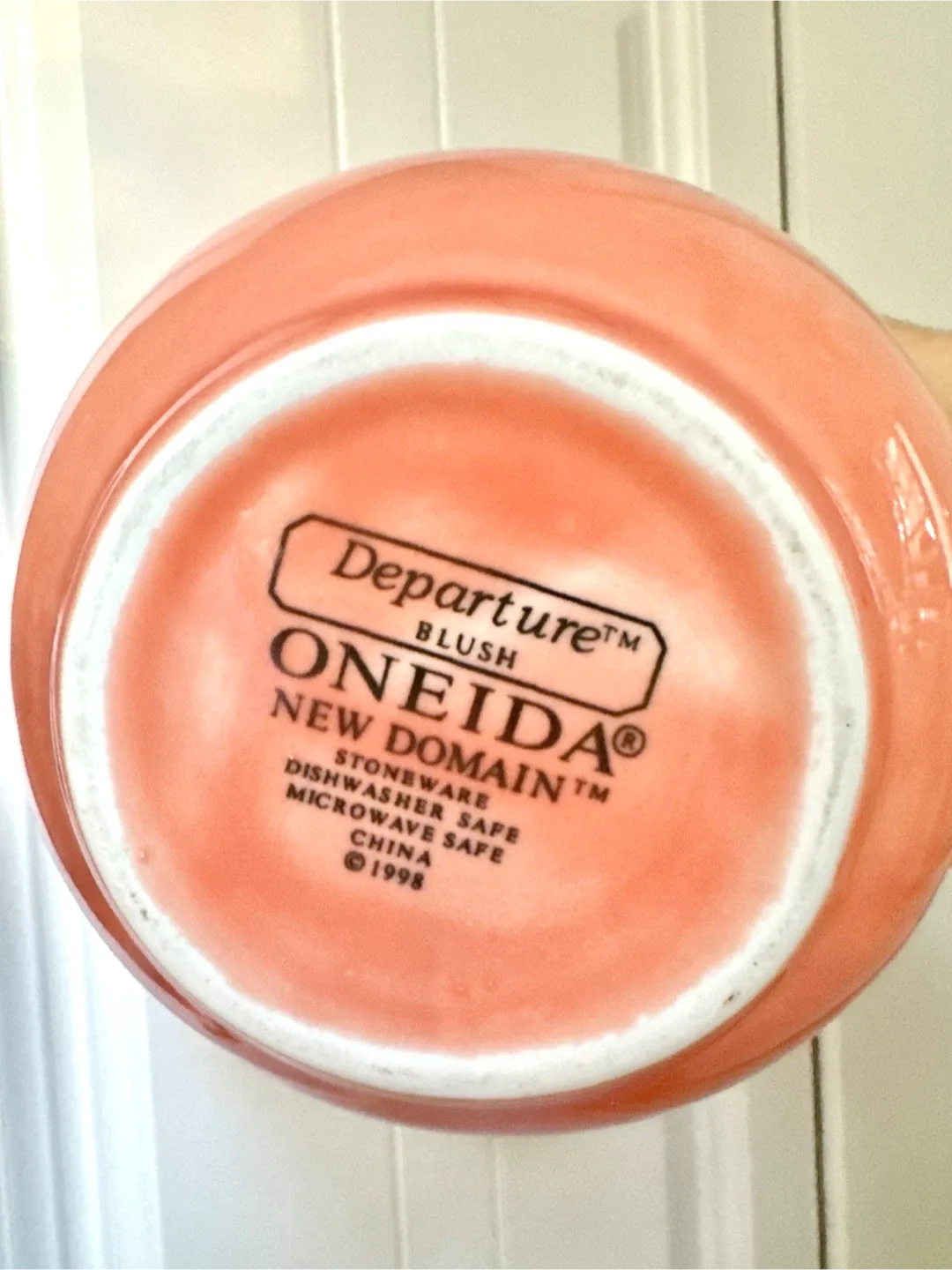 1998 Peach Ceramic Pitcher Vintage image indicator(3)